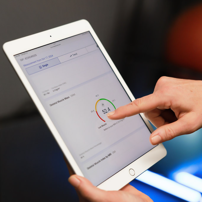 Analyzing results of body composition scan