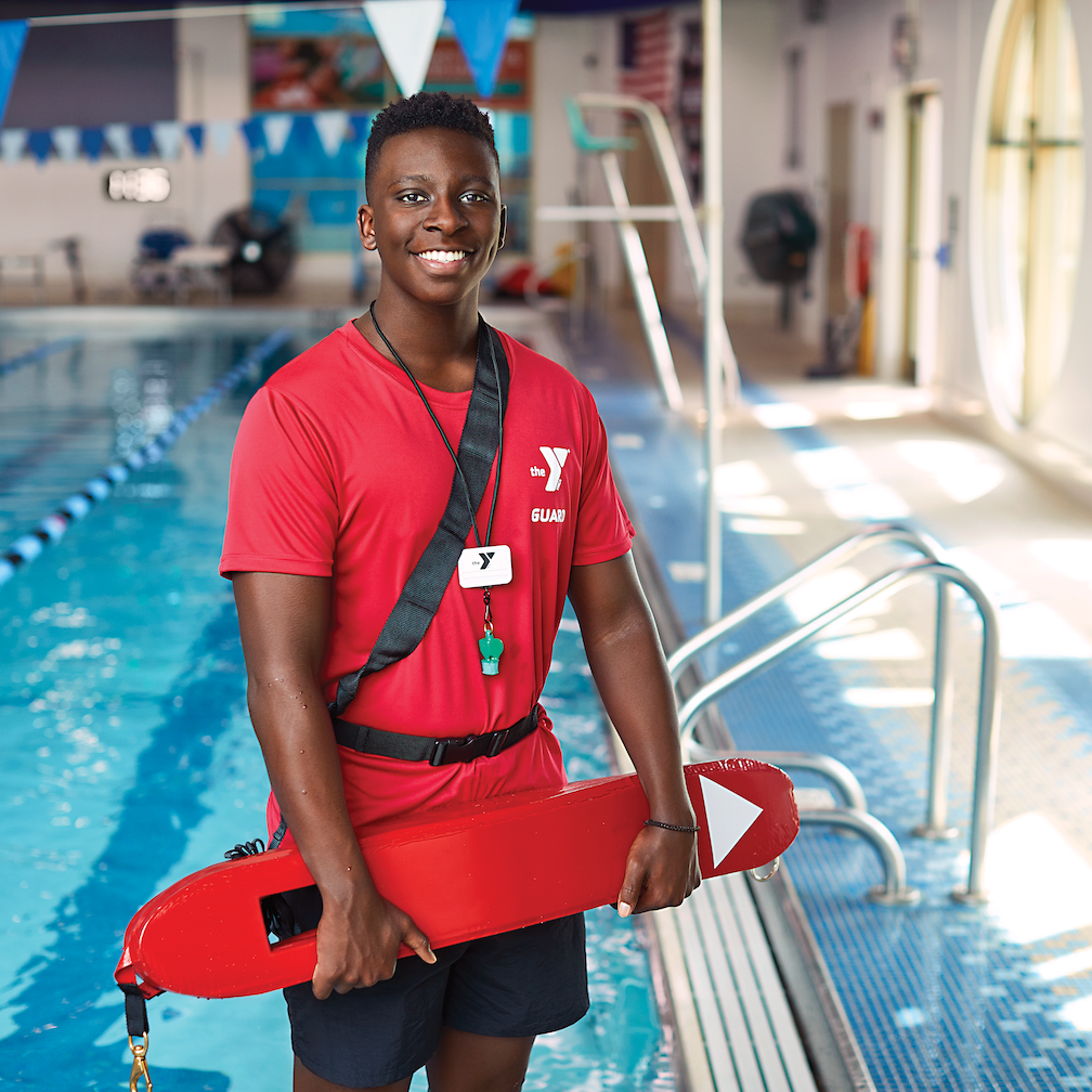 Lifeguard at the indoor pool